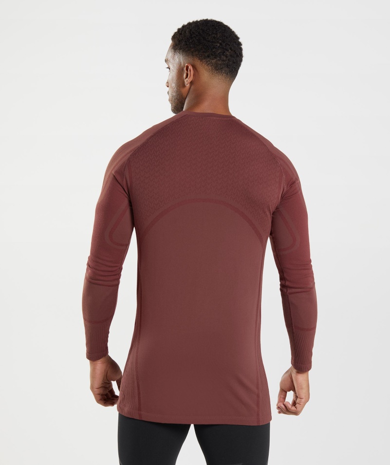 Gymshark 315 Tričko S Dlhým Rukávom čerešňovo Hnedé