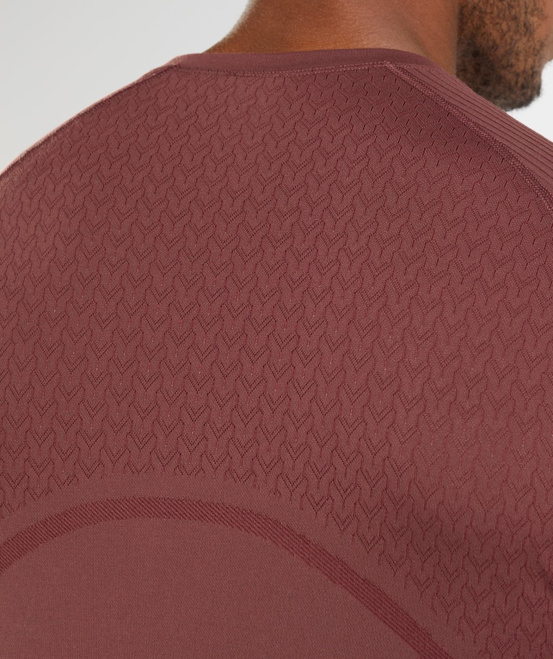 Gymshark 315 Tričko S Dlhým Rukávom čerešňovo Hnedé
