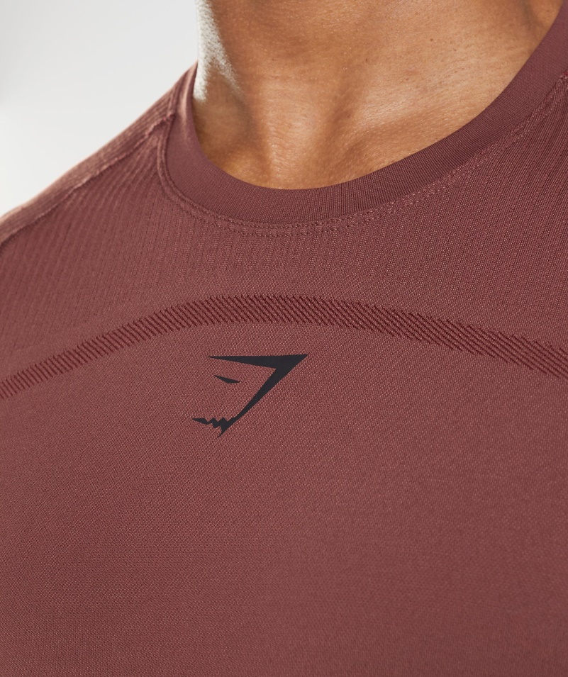 Gymshark 315 Tričko S Dlhým Rukávom čerešňovo Hnedé