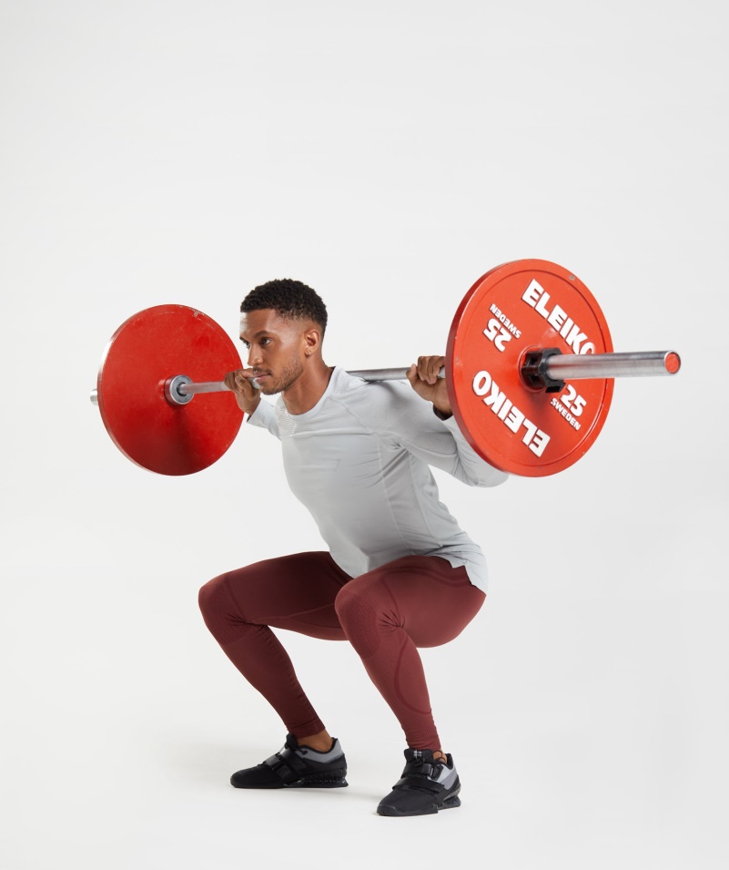 Gymshark 315 Bezšvové Pančuchové Nohavice čerešňovo-hnedé Atletické Gaštanové