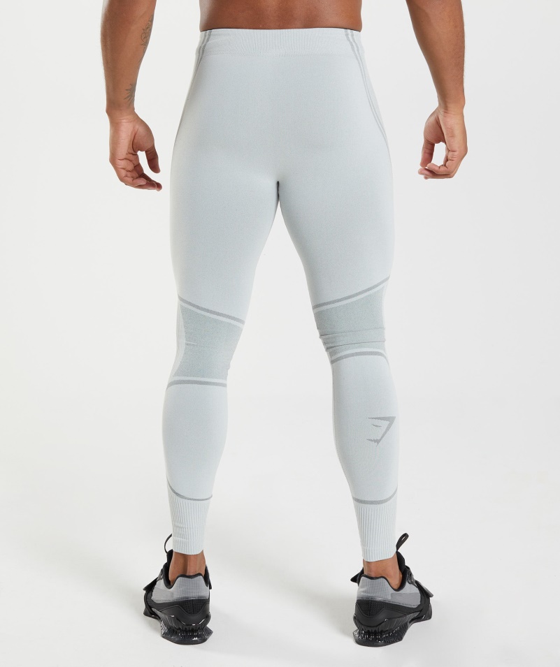 Gymshark 315 Bezšvové Pančuchové Nohavice Svetlošedo-uhľovo šedé
