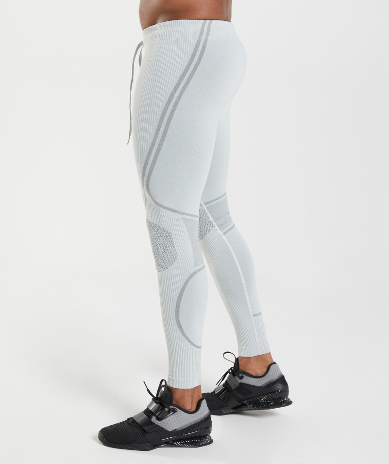 Gymshark 315 Bezšvové Pančuchové Nohavice Svetlošedo-uhľovo šedé