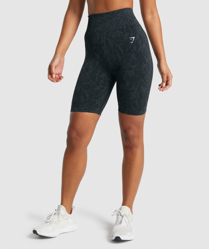 Gymshark Adapt Animal Bezšvové Cyklistické šortky Motýlik-čierne