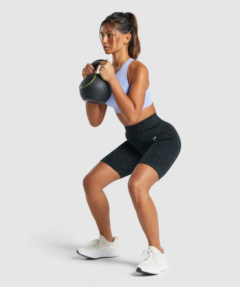 Gymshark Adapt Animal Bezšvové Cyklistické šortky Motýlik-čierne