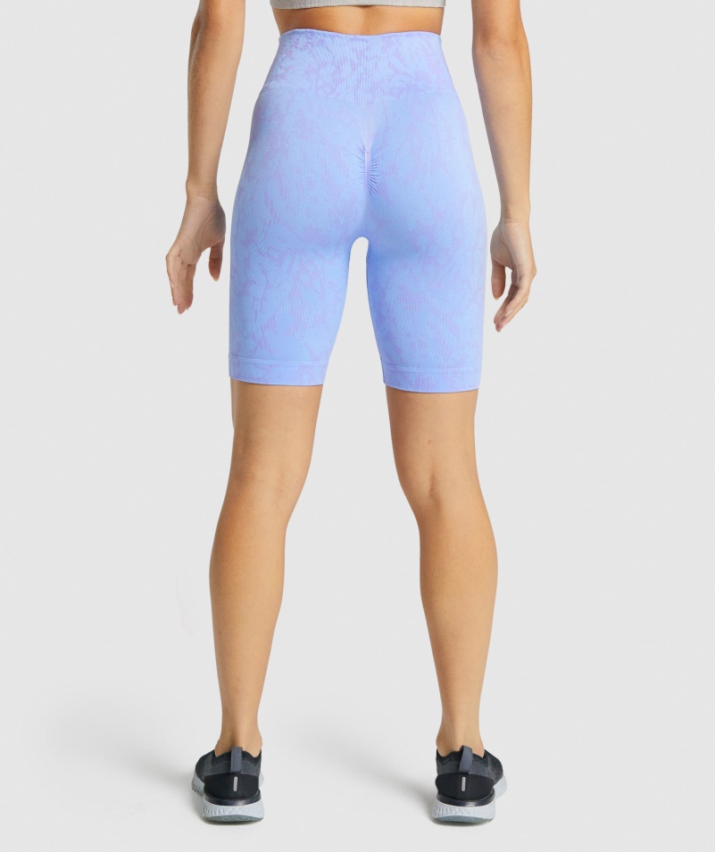 Gymshark Adapt Animal Bezšvové Cyklistické šortky Motýľ-svetlomodré
