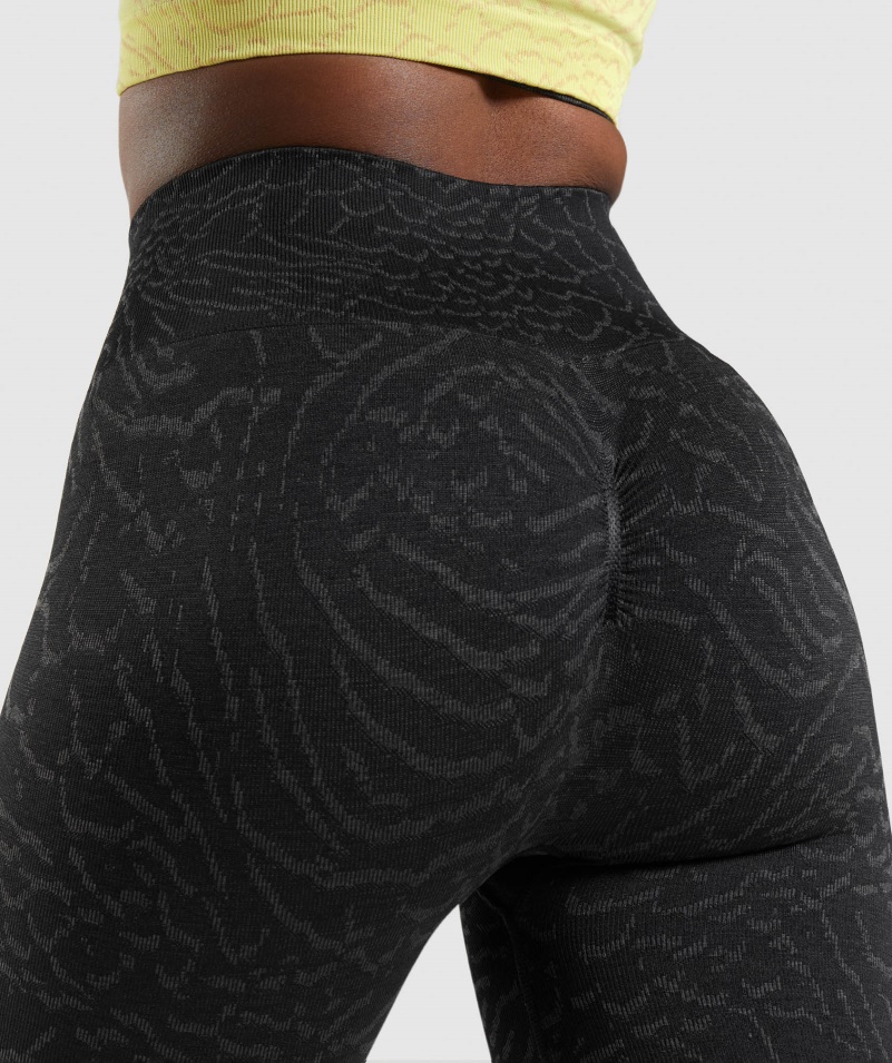 Gymshark Adapt Animal Bezšvové Cyklistické šortky Hybrid-čierne