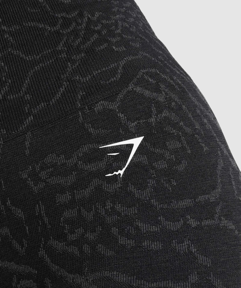 Gymshark Adapt Animal Bezšvové Cyklistické šortky Hybrid-čierne