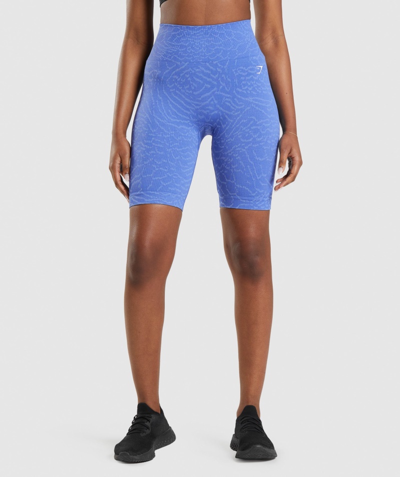 Gymshark Adapt Animal Bezšvové Cyklistické šortky Hybrid-court Modré