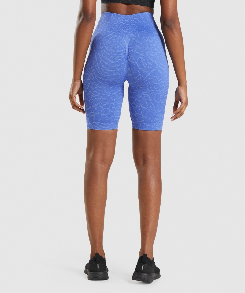 Gymshark Adapt Animal Bezšvové Cyklistické šortky Hybrid-court Modré
