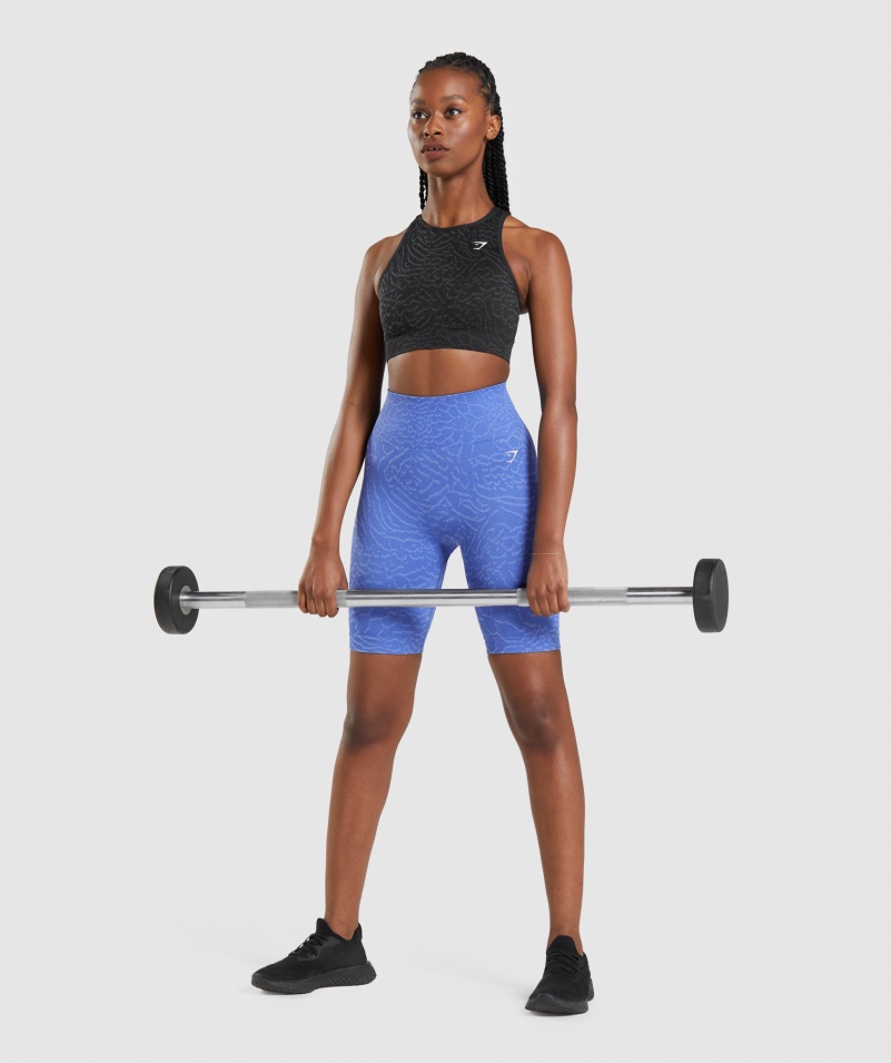 Gymshark Adapt Animal Bezšvové Cyklistické šortky Hybrid-court Modré