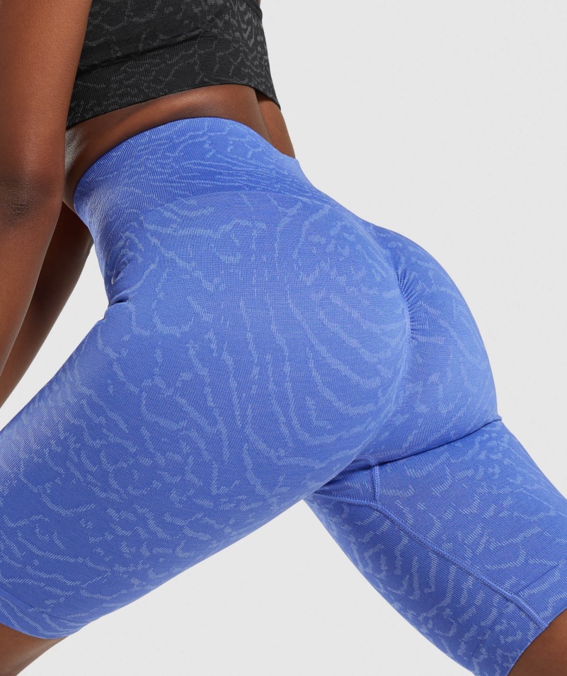Gymshark Adapt Animal Bezšvové Cyklistické šortky Hybrid-court Modré