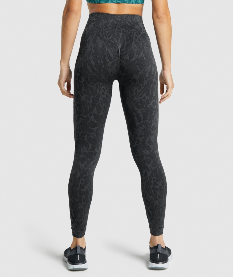 Gymshark Adapt Animal Bezšvové Legíny Motýľovo-čierne