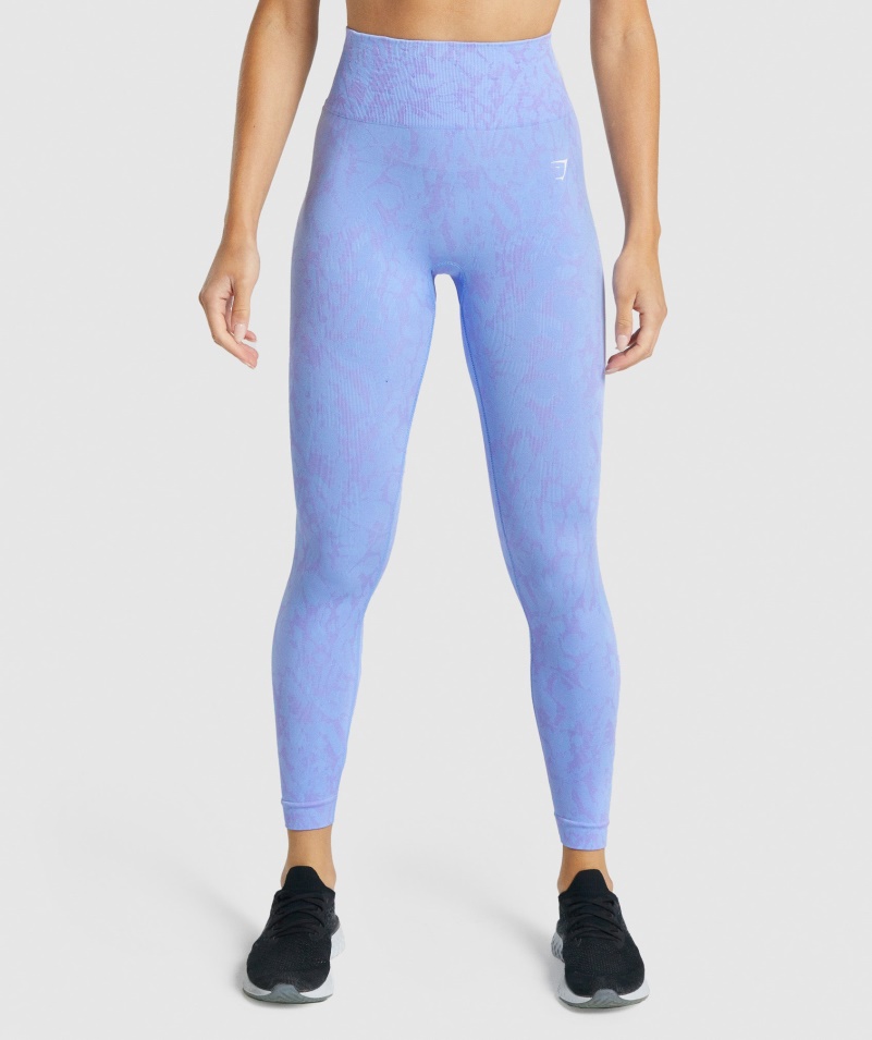 Gymshark Adapt Animal Bezšvové Legíny Motýľ-svetlomodré