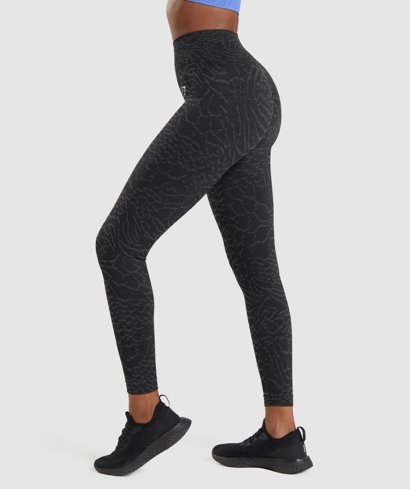 Gymshark Adapt Animal Bezšvové Legíny Hybrid-čierne