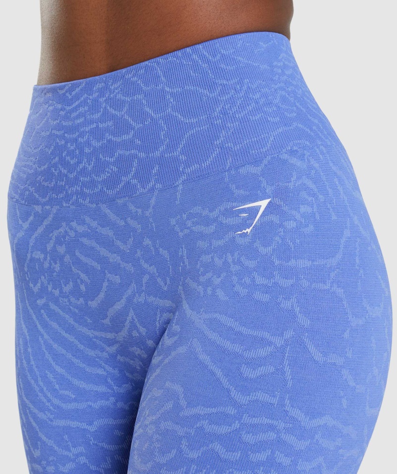 Gymshark Adapt Animal Bezšvové Legíny Hybrid-court Modré
