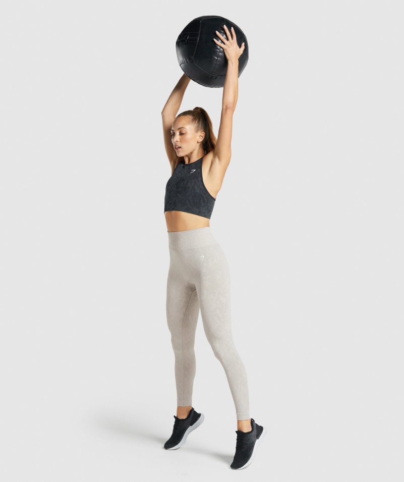 Gymshark Adapt Animal Bezšvová športová Podprsenka Motýľovo čierna