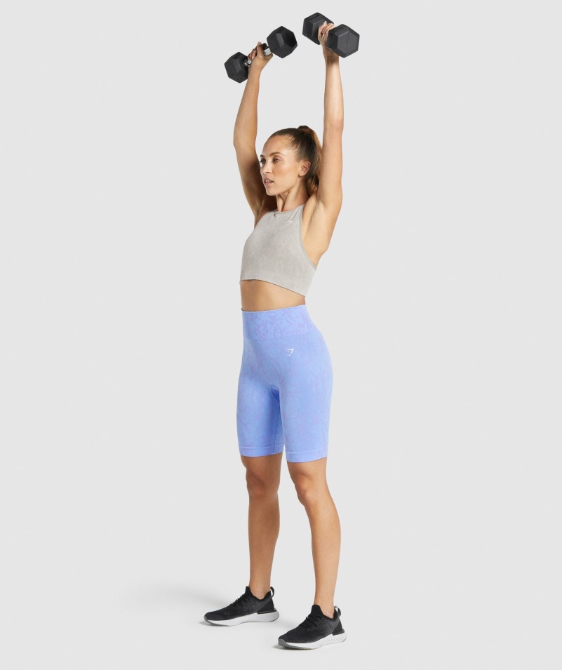 Gymshark Adapt Animal Bezšvová športová Podprsenka Motýlosivá