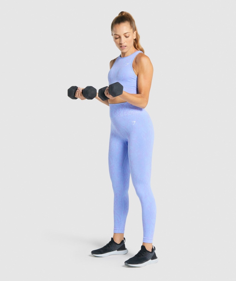 Gymshark Adapt Animal Bezšvová športová Podprsenka Motýľ-svetlomodrá