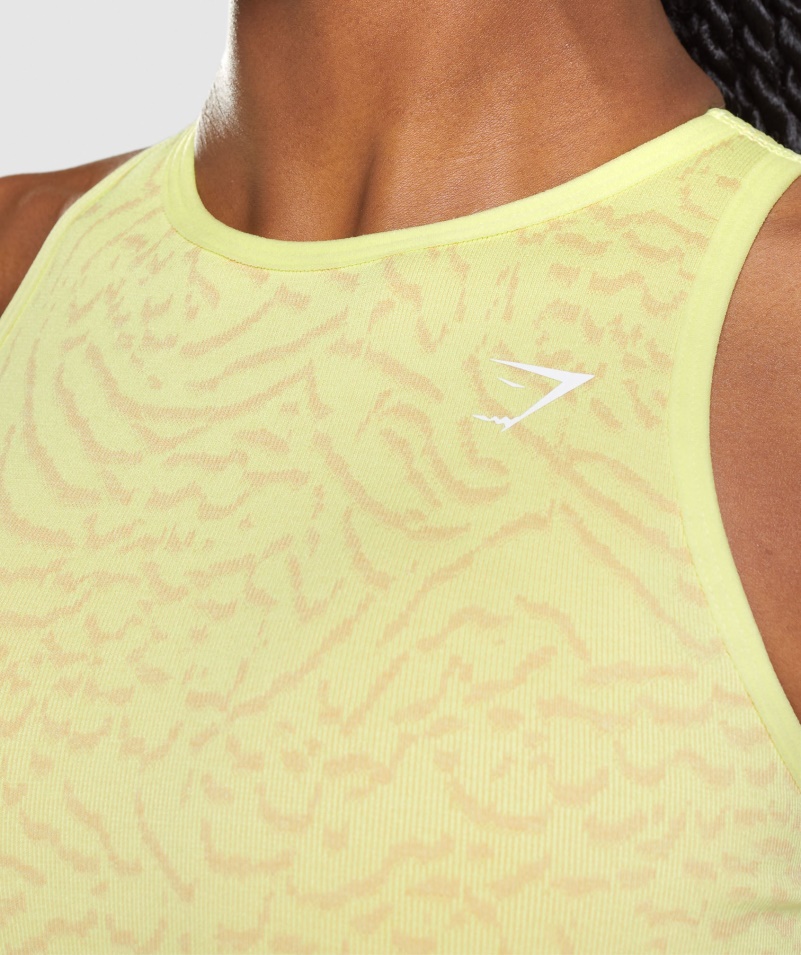 Gymshark Adapt Animal Bezšvová športová Podprsenka Hybrid-svetluška žltá