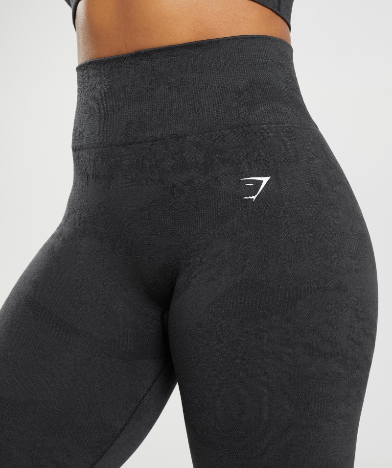 Gymshark Adapt Camo Bezšvové Legíny Láva-čierna-onyx Sivá