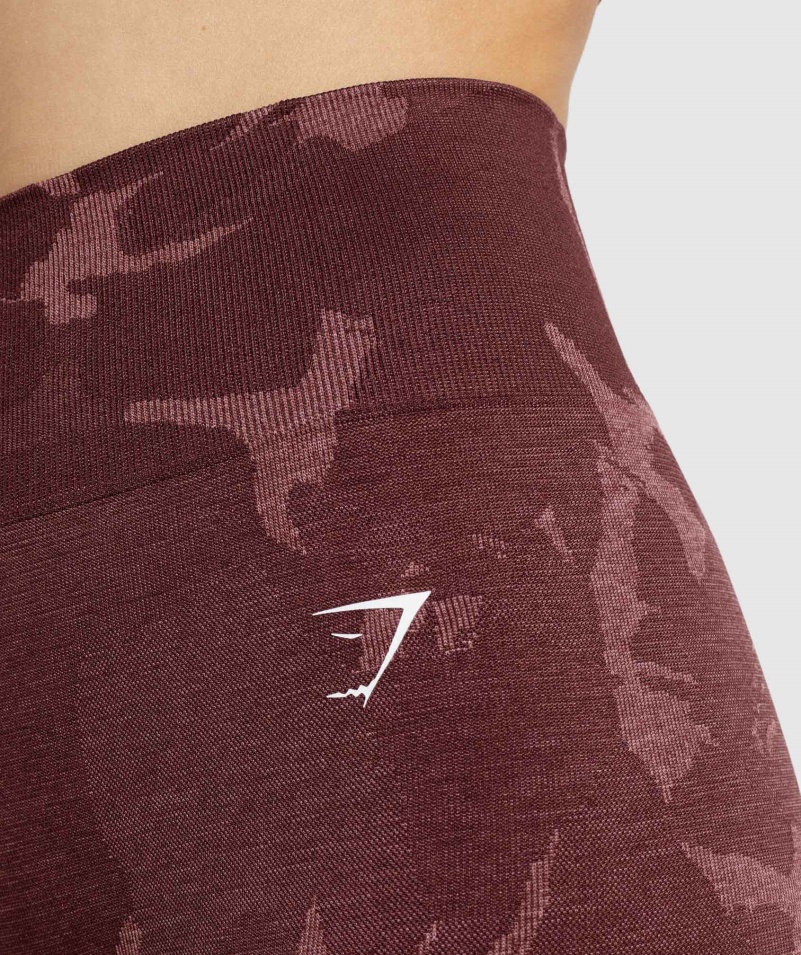 Gymshark Adapt Camo Bezšvové Legíny Savanovo-čerešňovo Hnedé