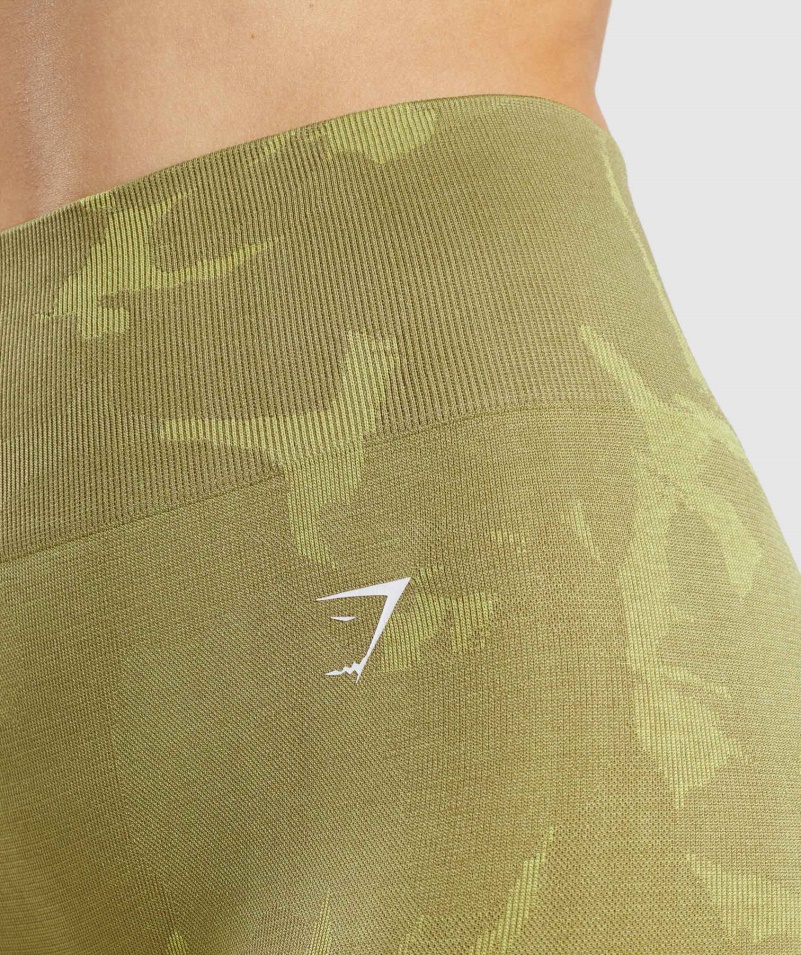 Gymshark Adapt Camo Bezšvové Legíny Savana-griffin Zelené