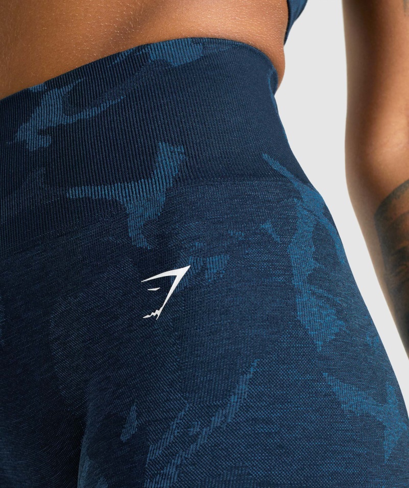 Gymshark Adapt Camo Bezšvové Legíny Savanna-navy