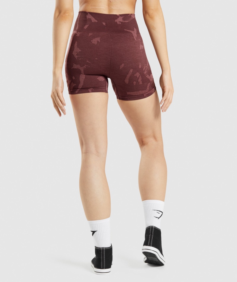 Gymshark Adapt Camo Bezšvové šortky Savana-čerešňová Hnedá
