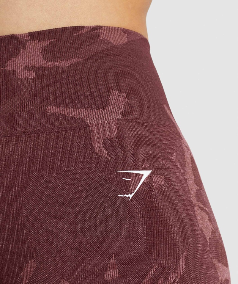 Gymshark Adapt Camo Bezšvové šortky Savana-čerešňová Hnedá