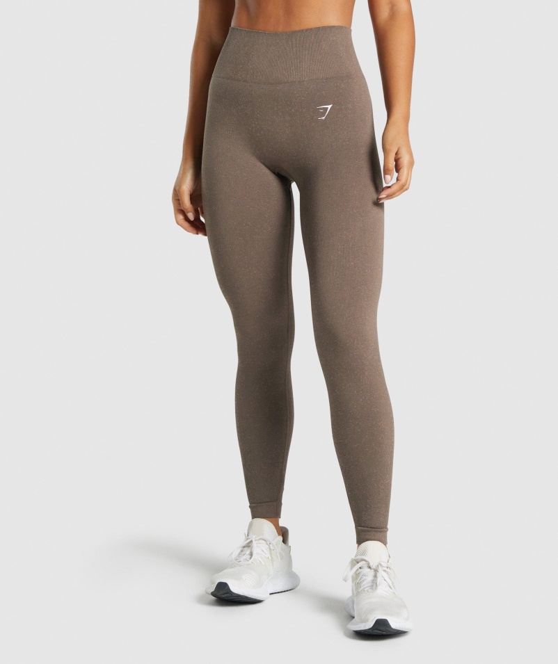 Gymshark Adapt Fleck Bezšvové Legíny Minerálne Hnedé