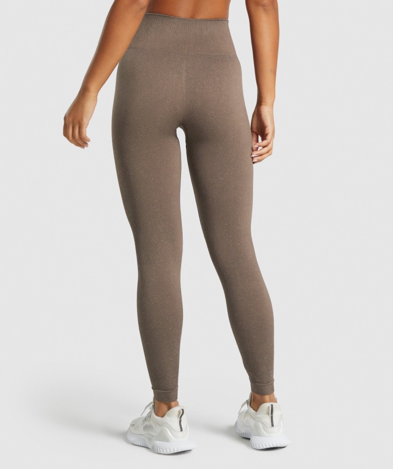 Gymshark Adapt Fleck Bezšvové Legíny Minerálne Hnedé