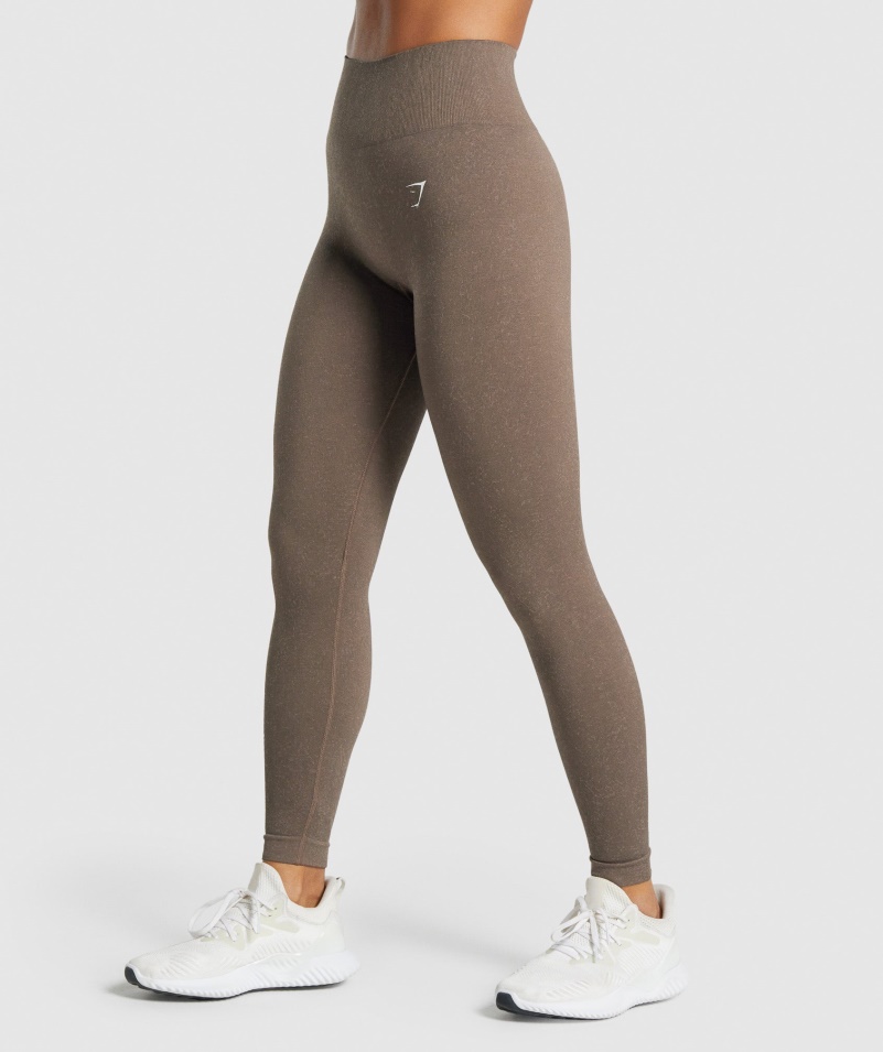 Gymshark Adapt Fleck Bezšvové Legíny Minerálne Hnedé
