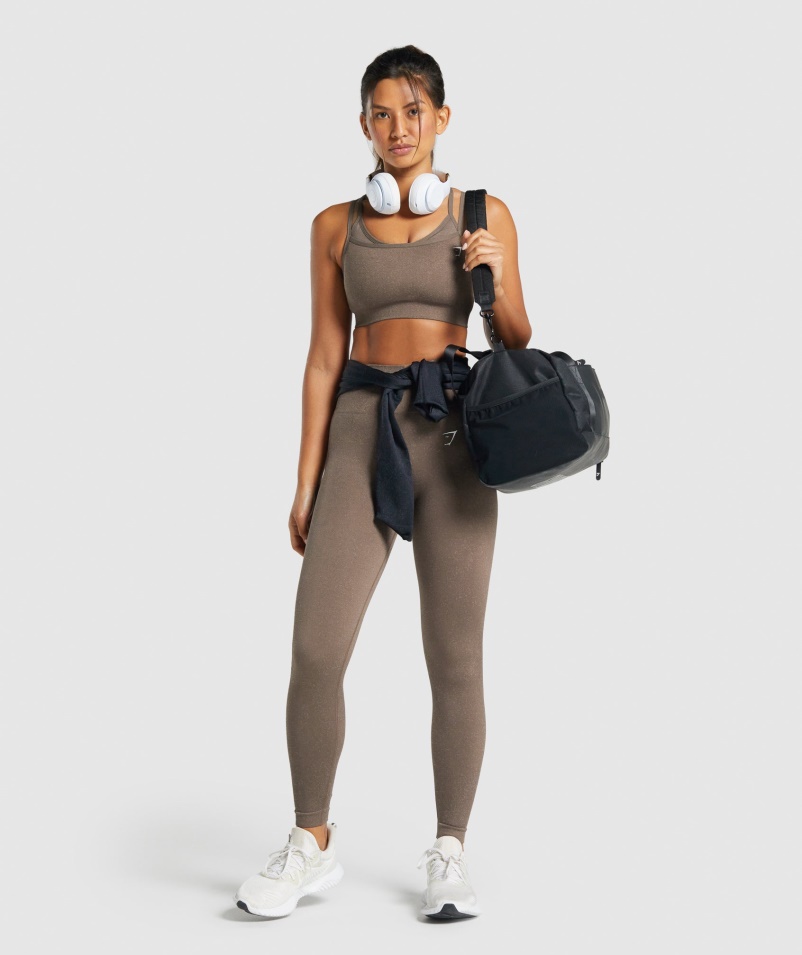 Gymshark Adapt Fleck Bezšvové Legíny Minerálne Hnedé