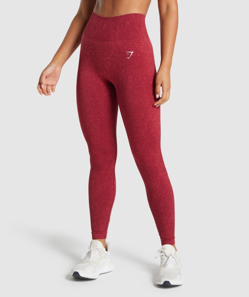 Gymshark Adapt Fleck Bezšvové Legíny Minerálno-bordové