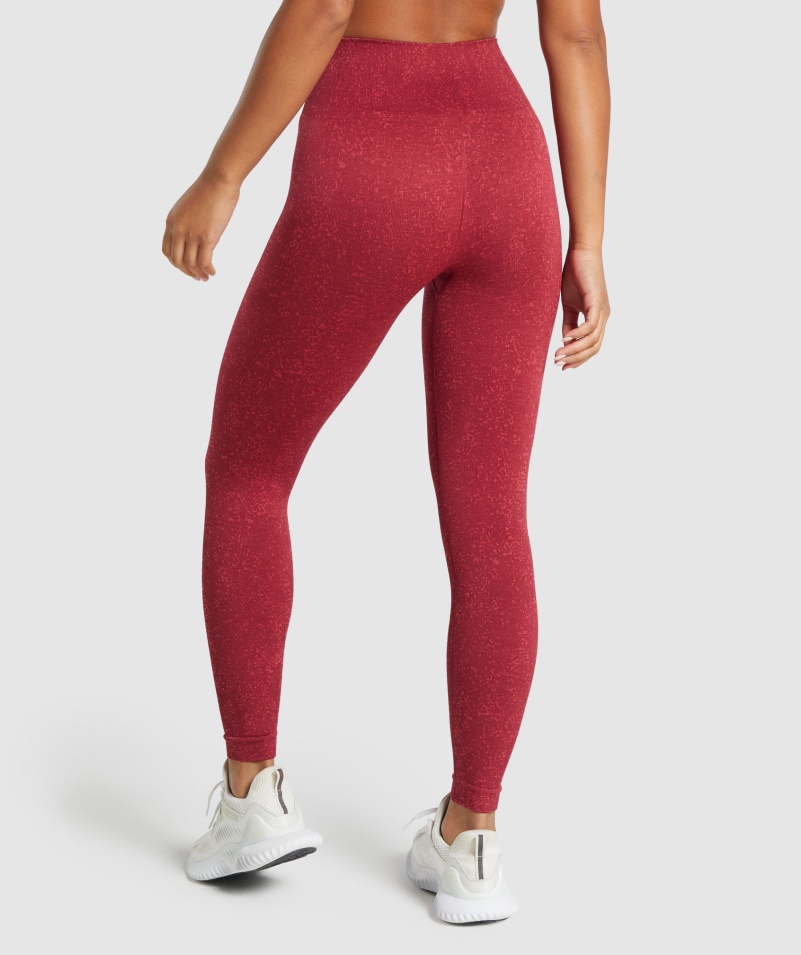 Gymshark Adapt Fleck Bezšvové Legíny Minerálno-bordové
