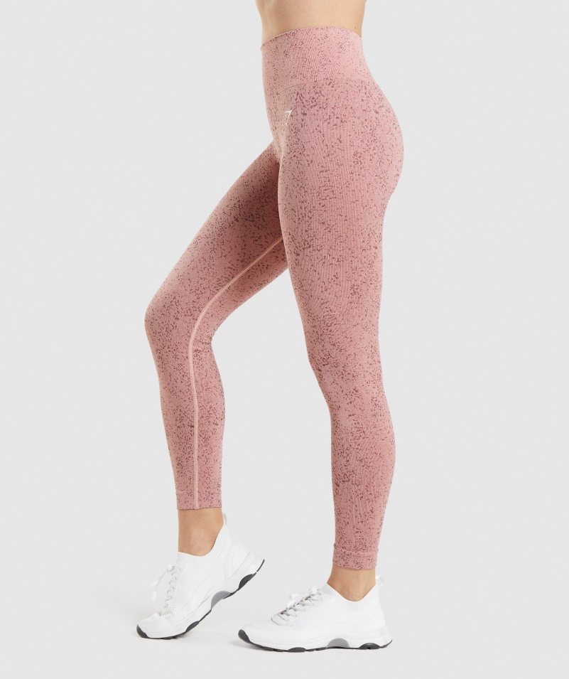 Gymshark Adapt Fleck Bezšvové Legíny Minerál-paige Ružové