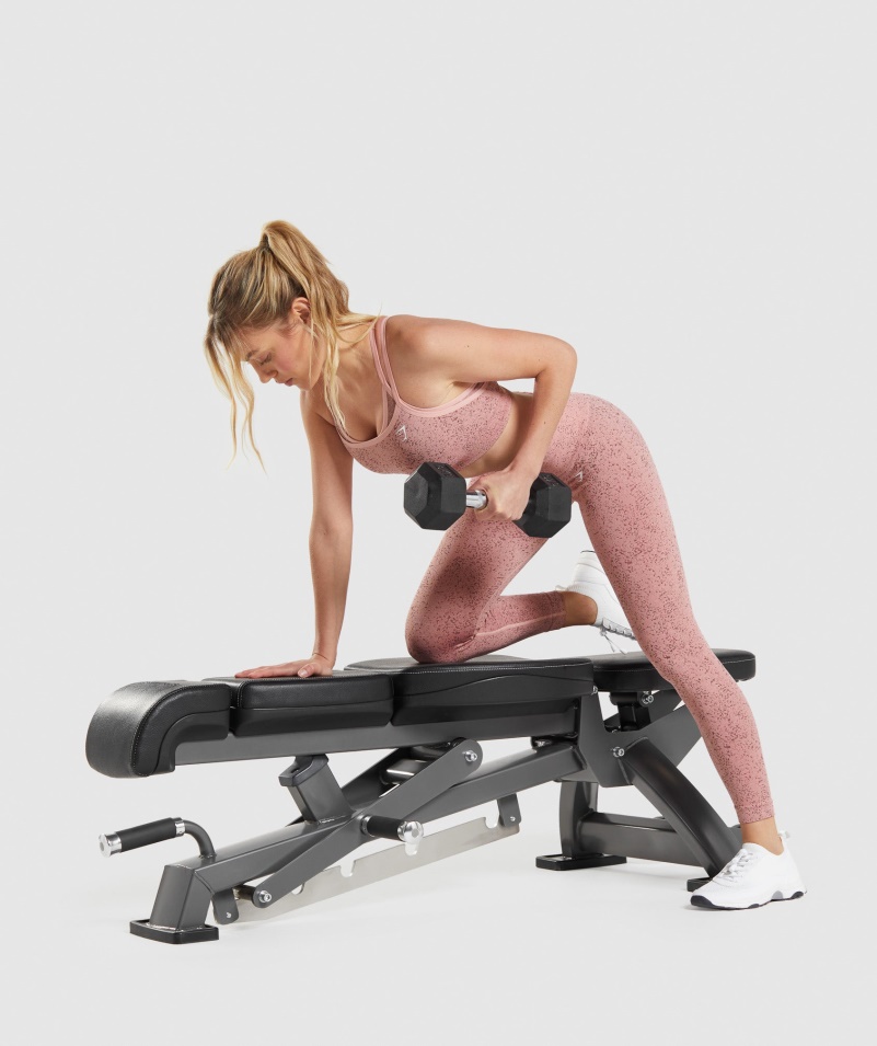 Gymshark Adapt Fleck Bezšvová športová Podprsenka Minerál-paige Ružová