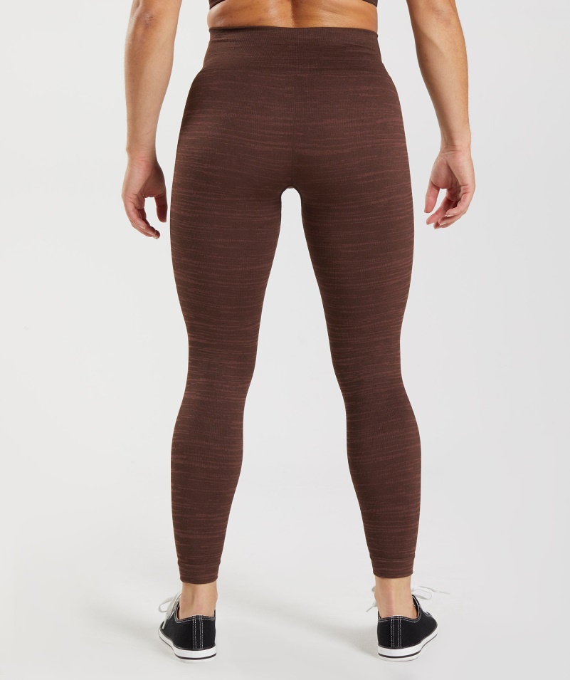 Gymshark Adapt Marl Bezšvové Legíny Vlt-archív Hnedo-hnedé