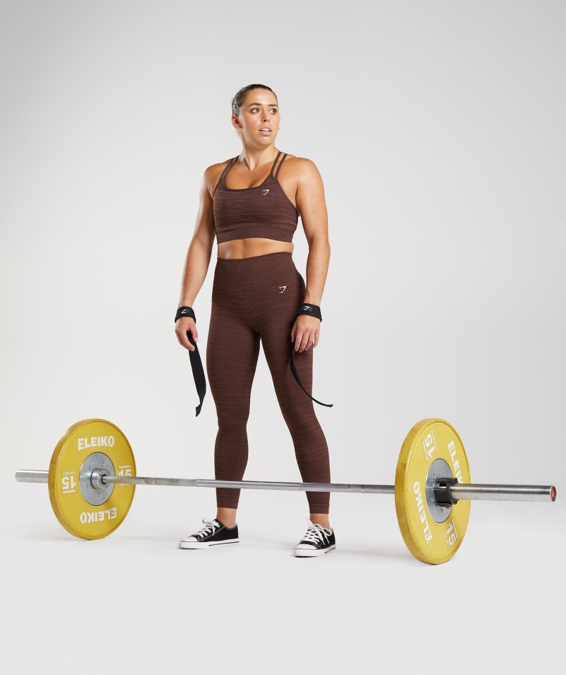 Gymshark Adapt Marl Bezšvové Legíny Vlt-archív Hnedo-hnedé