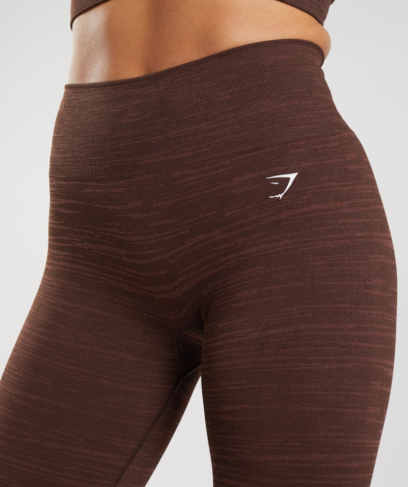 Gymshark Adapt Marl Bezšvové Legíny Vlt-archív Hnedo-hnedé