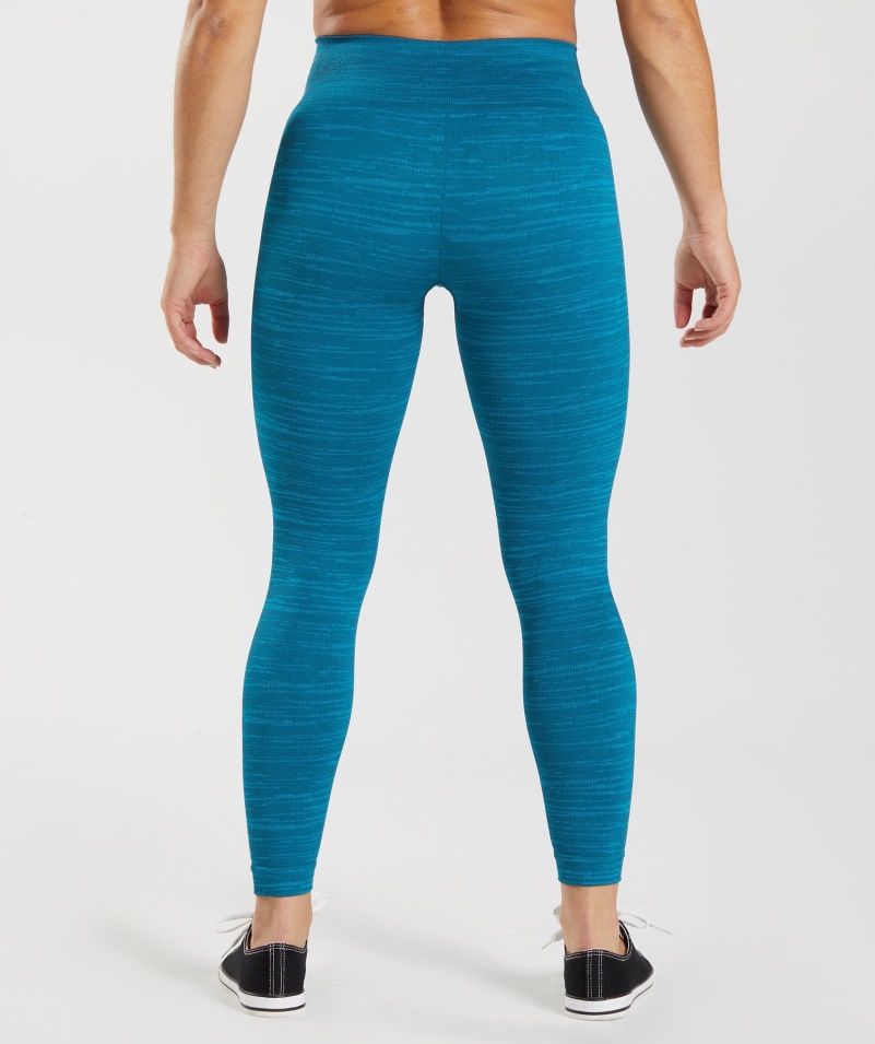 Gymshark Adapt Marl Bezšvové Legíny Vlt-atlantic Blue-shark Blue