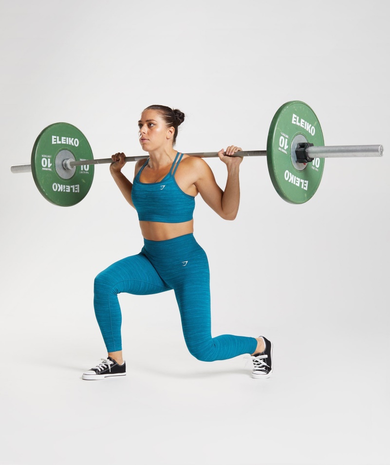 Gymshark Adapt Marl Bezšvové Legíny Vlt-atlantic Blue-shark Blue
