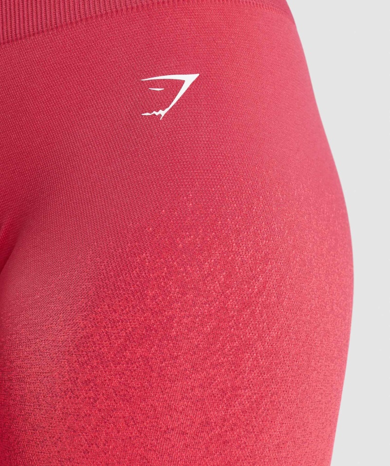 Gymshark Adapt Ombre Bezšvové Cyklistické šortky Ružovo-červené