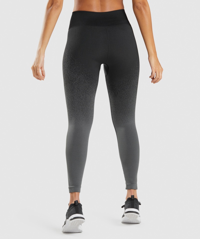 Gymshark Adapt Ombre Bezšvové Legíny čierno-šedé