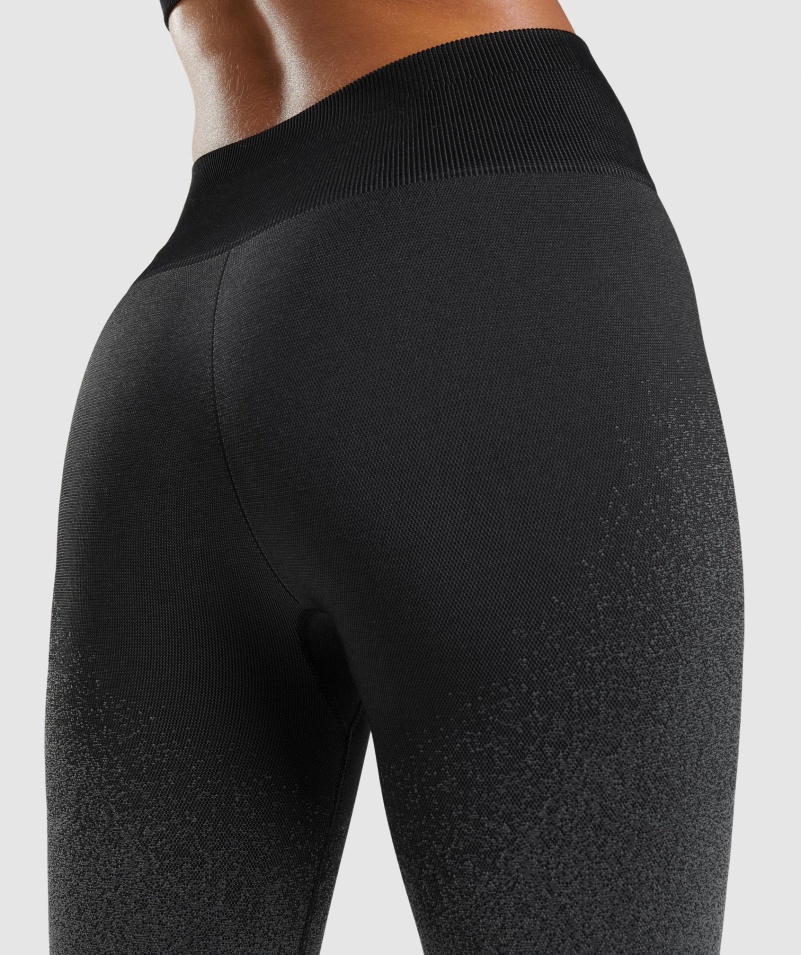 Gymshark Adapt Ombre Bezšvové Legíny čierno-šedé