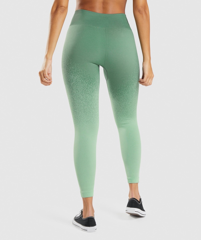 Gymshark Adapt Ombre Bezšvové Legíny Zeleno-svetlo Zelené