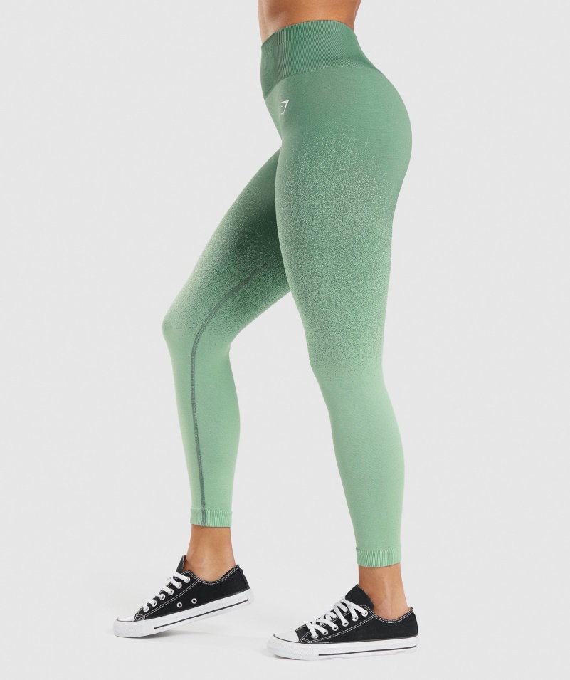 Gymshark Adapt Ombre Bezšvové Legíny Zeleno-svetlo Zelené