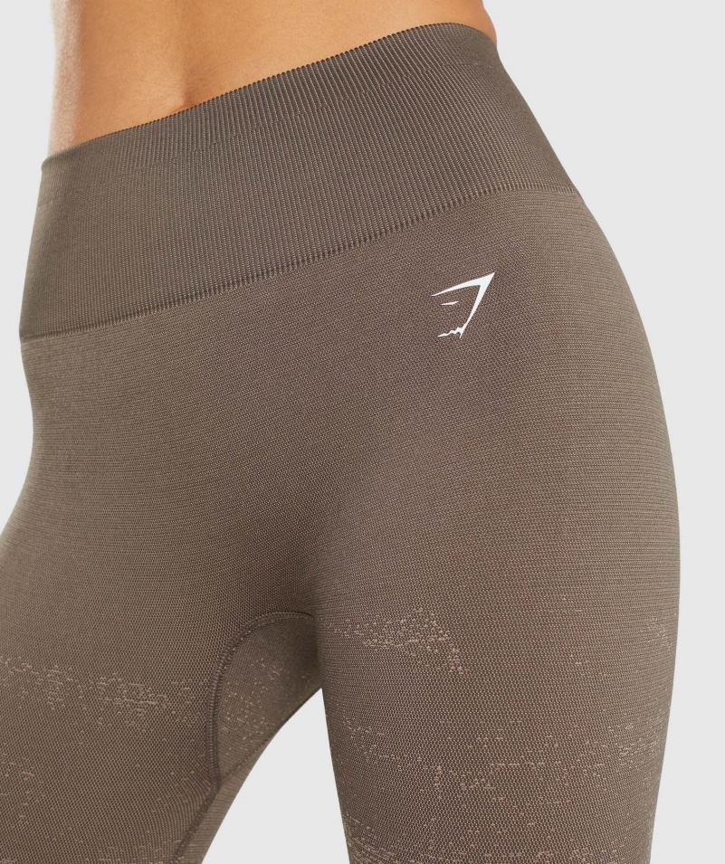 Gymshark Adapt Ombre Bezšvové Legíny Trojuholník- Penny Brown