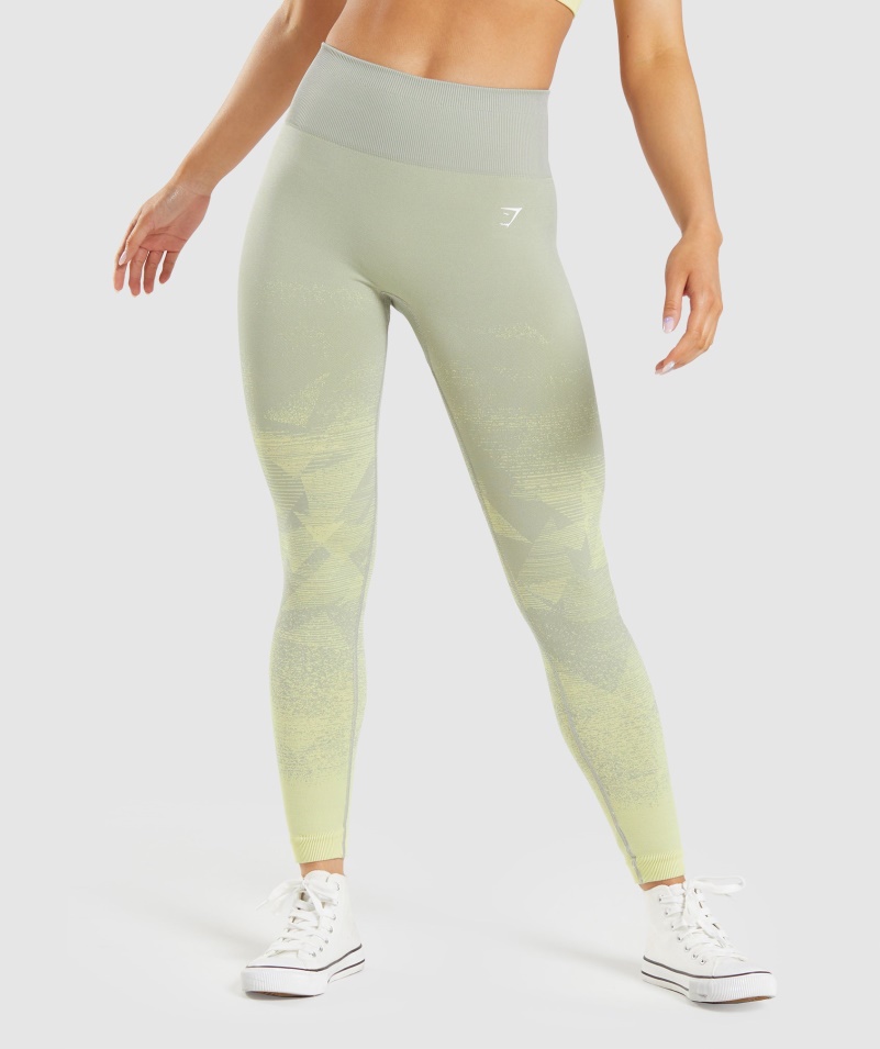 Gymshark Adapt Ombre Bezšvové Legíny Trojuholník- šedo-šedé