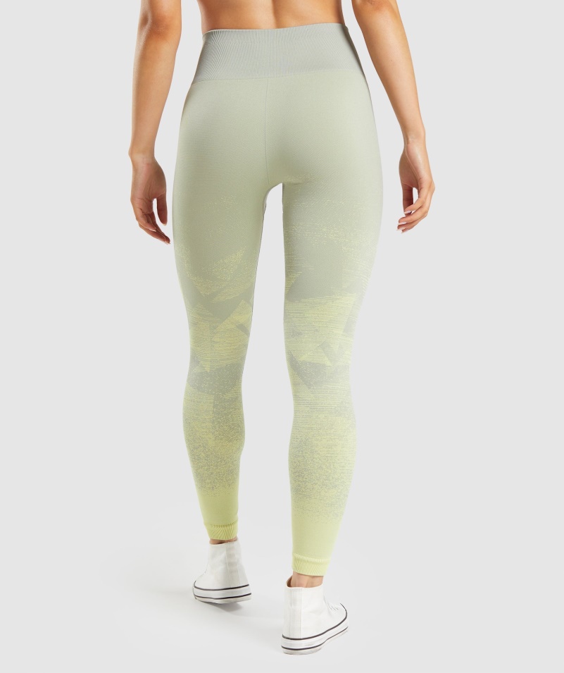 Gymshark Adapt Ombre Bezšvové Legíny Trojuholník- šedo-šedé